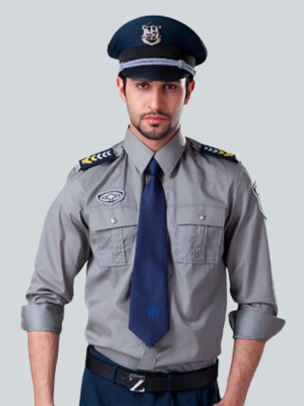 Grey & Black Full Sleeve Security Uniform Set